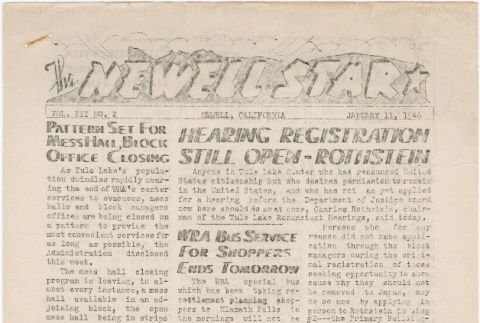 The Newell Star, Vol. III, No. 2 (January 11, 1946) (ddr-densho-284-112)