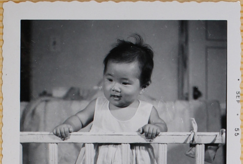 Leslie Shiomi in a crib (ddr-densho-522-368)