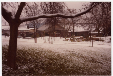 Seattle Betsuin Buddhist Temple on a snowy day (ddr-sbbt-4-190)