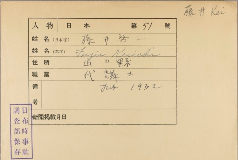 Envelope of Keiichi Fujii photographs (ddr-njpa-5-1002)
