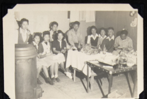 Group around a table (ddr-densho-542-743)
