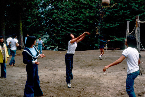 Cindy Kurihara playing volleyball (ddr-densho-336-932)