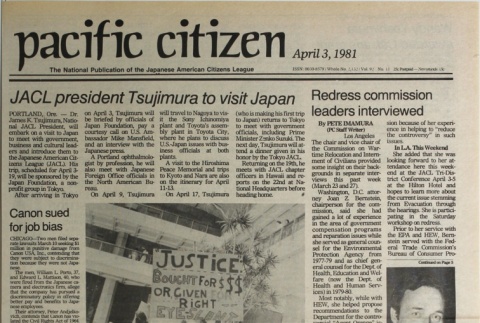 Pacific Citizen, Whole No. 2132, Vol. 92, No. 13 (April 3, 1981) (ddr-pc-53-13)