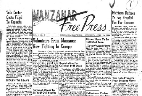 Manzanar Free Press Vol. 5 No. 47 (June 10, 1944) (ddr-densho-125-244)
