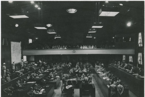 Courtroom of the Tokyo war crimes trials (ddr-densho-299-159)