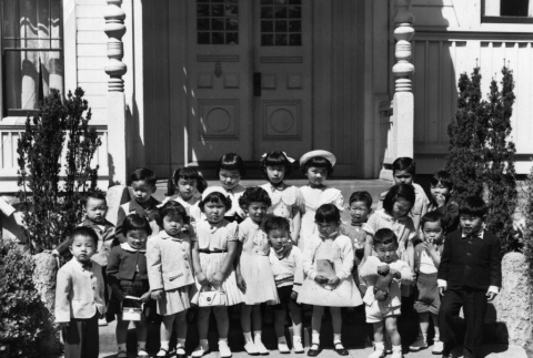 Group of children on steps of temple (ddr-ajah-3-239)