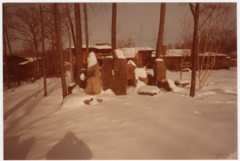 Snowy view of house (ddr-densho-377-2583)