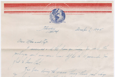 Letter from Tadashi Ishida to Mr. & Mrs. Y Ishida (ddr-densho-535-302)