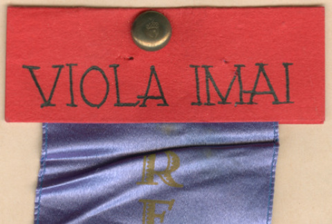 Conference name badge for Viola Imai (ddr-densho-341-24)