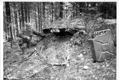 A foxhole on the front lines (ddr-densho-114-125)