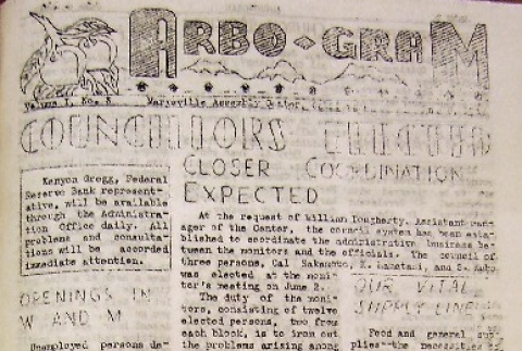 Arbo-Gram Vol. I No. 3 (June 6, 1942) (ddr-densho-189-3)
