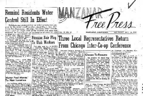 Manzanar Free Press Vol. IV No. 12 (October 16, 1943) (ddr-densho-125-176)