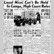 Loyal Nisei Can't Be Held In Camps, High Court Rules. Army Ouster of Japanse Held Valid (December 18, 1944) (ddr-densho-56-1081)