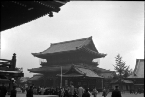 Crowd in courtyard by temple (ddr-densho-426-2352)