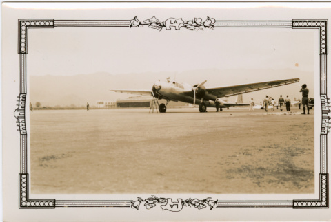Airplane on a runway (ddr-densho-426-1930)