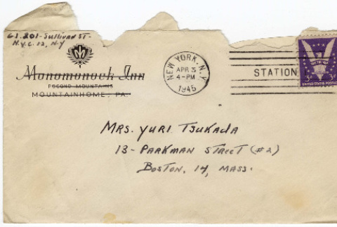 Letter to Yuri Tsukada from Lynn (ddr-densho-356-402)