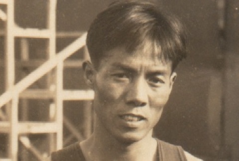 Masamiki Oki, a Hosei University track athlete (ddr-njpa-4-1602)