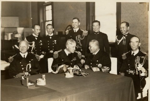 F.B. Upham meeting with other military leaders of the United States and Japan (ddr-njpa-1-2212)