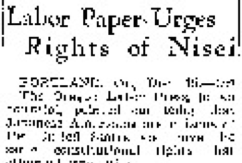 Labor Paper Urges Rights of Nisei (December 15, 1944) (ddr-densho-56-1080)