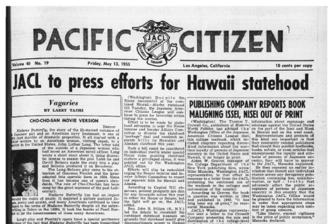 The Pacific Citizen, Vol. 40 No. 19 (May 13, 1955) (ddr-pc-27-19)