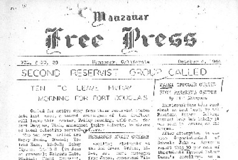 Manzanar Free Press Vol. 6 No. 29 (October 4, 1944) (ddr-densho-125-277)