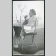 Photograph of a women at Manzanar (ddr-csujad-47-287)
