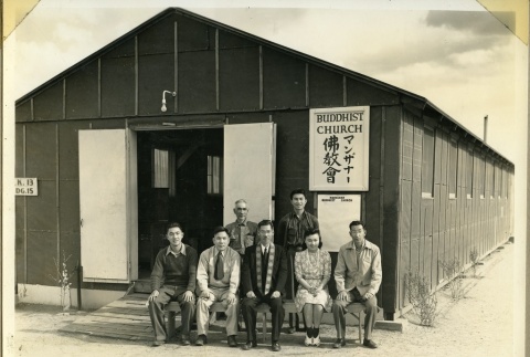Office staff of the Manzanar Buddhist Church (ddr-manz-4-13)