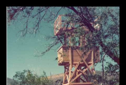 Reconstructed guard tower at Tule Lake (ddr-csujad-55-1594)