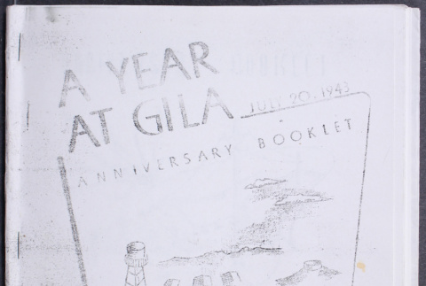 A Year at Gila Anniversary Booklet (ddr-densho-469-8)
