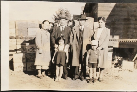 Issei man with visitors (ddr-densho-259-258)