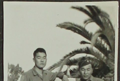 Two Japanese American soldiers in France (ddr-densho-201-386)