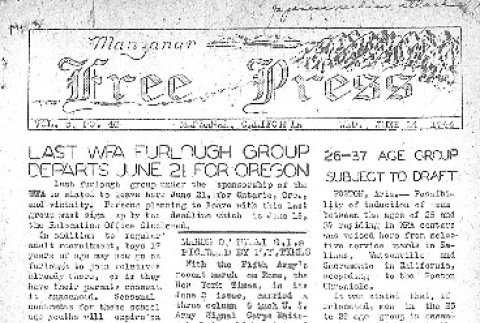 Manzanar Free Press Vol. 5 No. 48 (June 14, 1944) (ddr-densho-125-245)