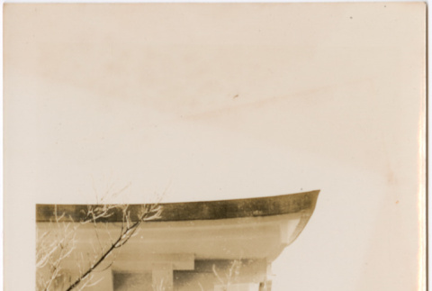 Man and woman standing on deck of building (ddr-densho-426-2041)
