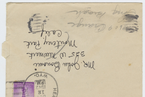 Envelope addressed to John Bonomi (ddr-janm-21-60)