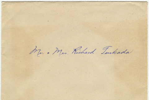 Card to Yuri and Richard Tsukada from Mr. & Mrs. R.M. Ritchie (ddr-densho-356-570)