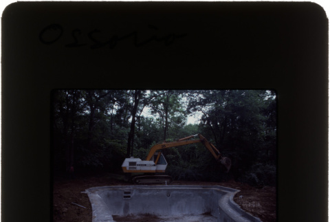 Garden and pool under construction at the Ossorio project (ddr-densho-377-515)