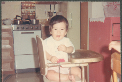 Baby in highchair (ddr-densho-523-490)
