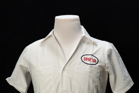 Umeya Inc button-up shirt-white (ddr-densho-499-166)