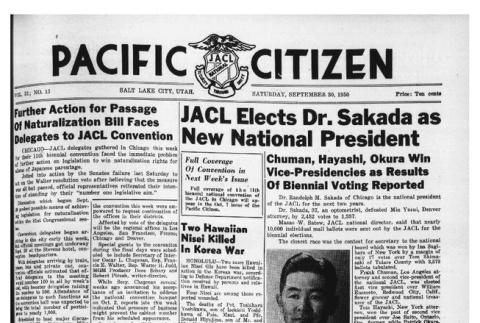 The Pacific Citizen, Vol. 31 No. 13 (September 30, 1950) (ddr-pc-22-39)