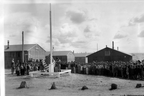 Elementary school flagpole dedication (ddr-densho-37-719)