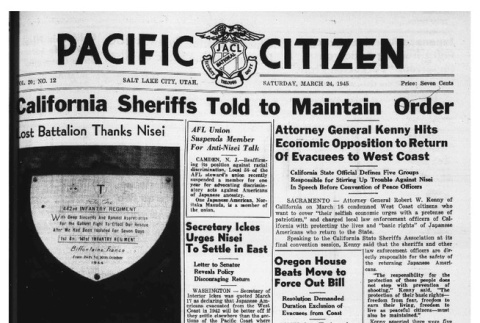 The Pacific Citizen, Vol. 20 No. 12 (March 24, 1945) (ddr-pc-17-12)