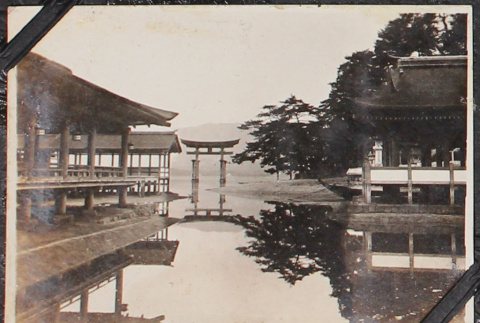 Temple with Tori Shrine in background (ddr-densho-326-261)