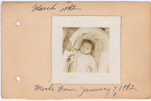 Pages from small album with baby pictures (ddr-densho-329-1284)