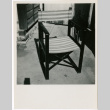 Wood chair with canvas back and seat (ddr-densho-426-924)