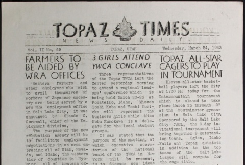 Topaz Times Vol. II No. 69 (March 24, 1943) (ddr-densho-142-132)