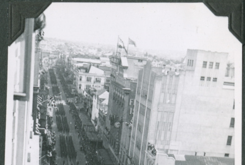 View of military parade from above (ddr-ajah-2-612)