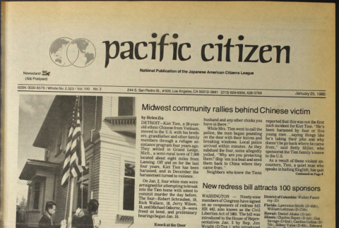 Pacific Citizen, Vol. 100 No. 3 (January 25, 1985) (ddr-pc-57-3)