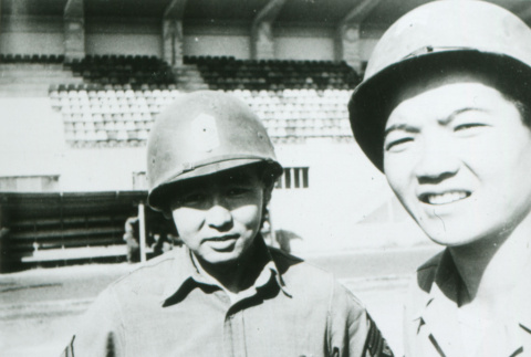 Two in helmets (ddr-densho-1007-496)