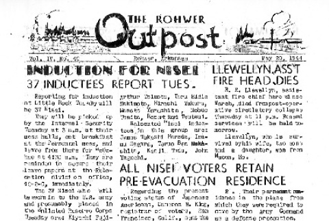 Rohwer Outpost Vol. IV No. 40 (May 20, 1944) (ddr-densho-143-167)