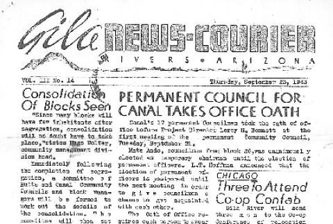 Gila News-Courier Vol. III No. 14 (September 23, 1943) (ddr-densho-141-157)